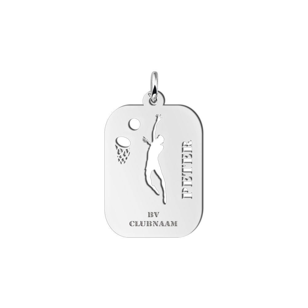 Dije deportivo Baloncesto en plata Dije deportivo Baloncesto en plata