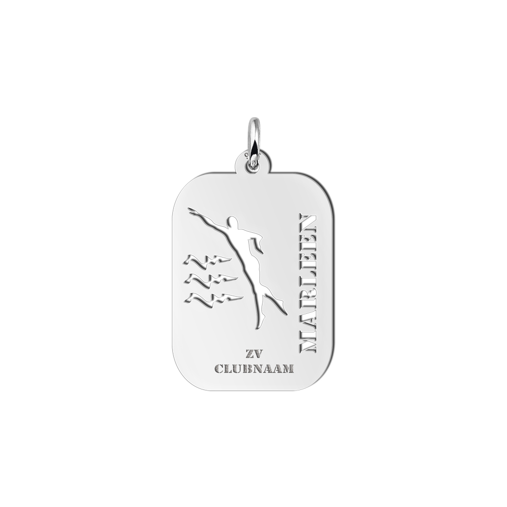 Dije deportivo Natación en plata