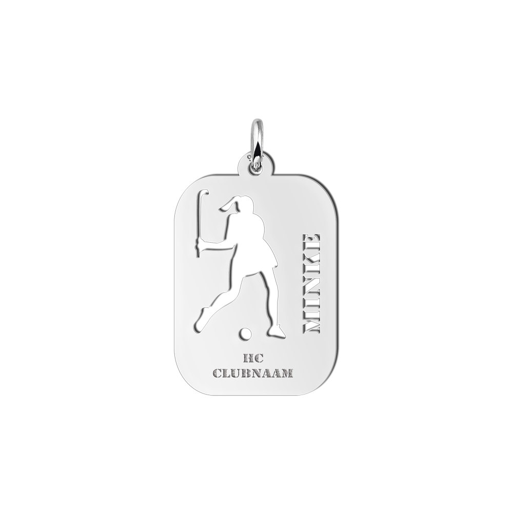 Dije deportivo Hockey femenino en plata