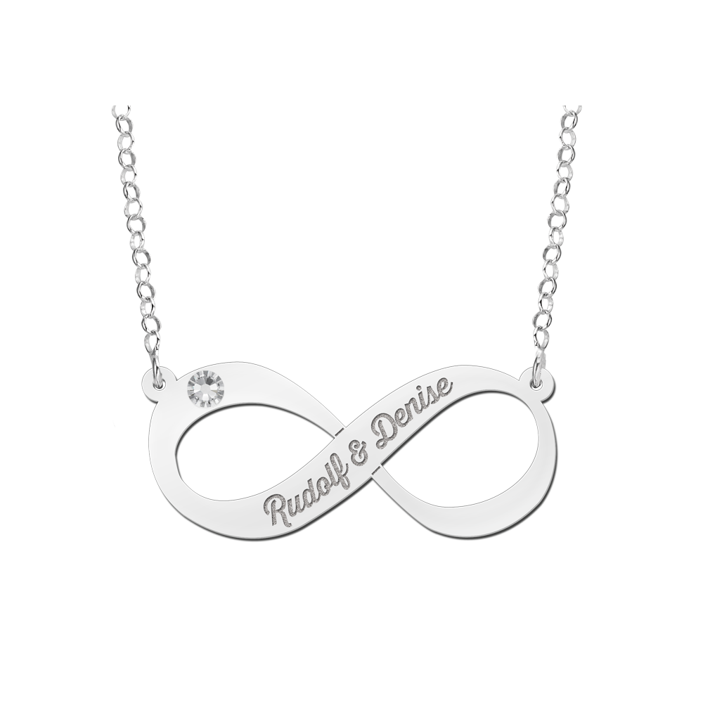 Infinity collar con nombre y zirkón