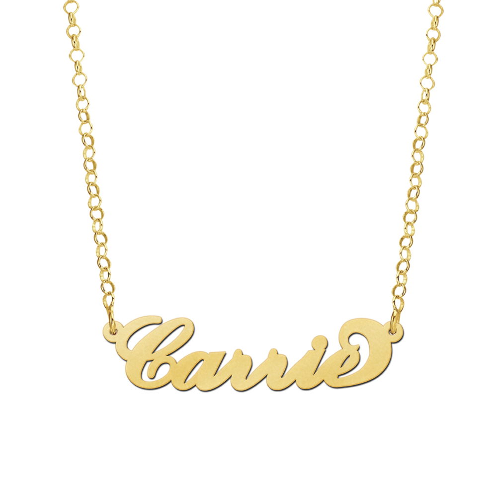 Collar de oro con nombre estilo Carrie