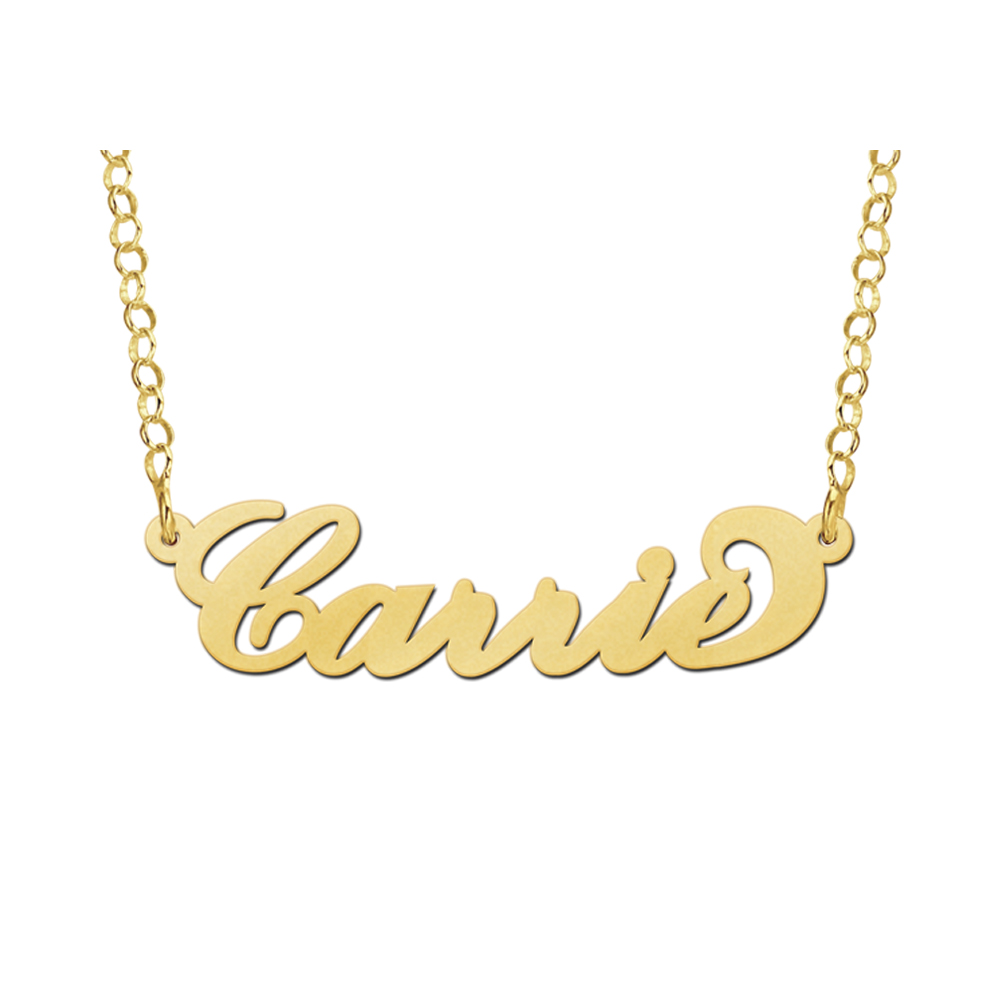 Collar de oro con nombre estilo Carrie Collar de oro con nombre estilo Carrie