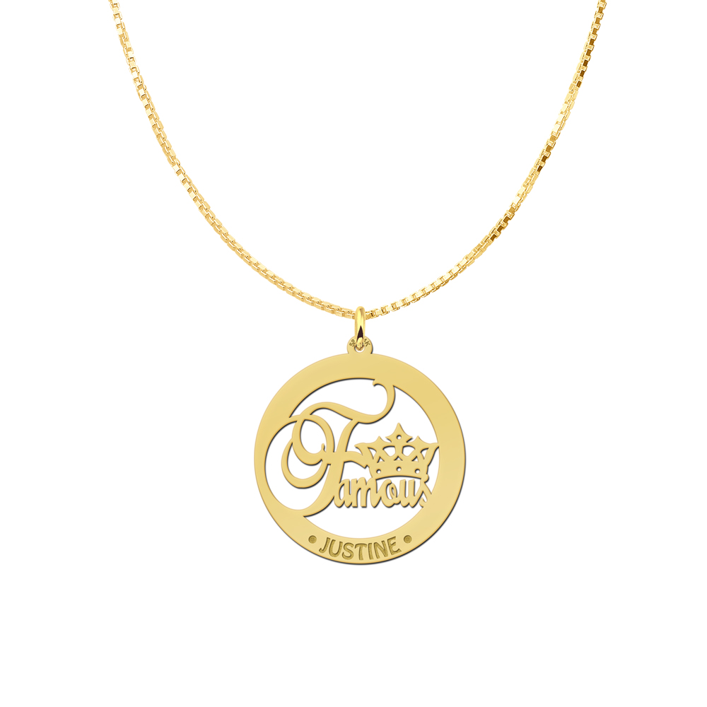 Colgante de plata nombre Famoso
