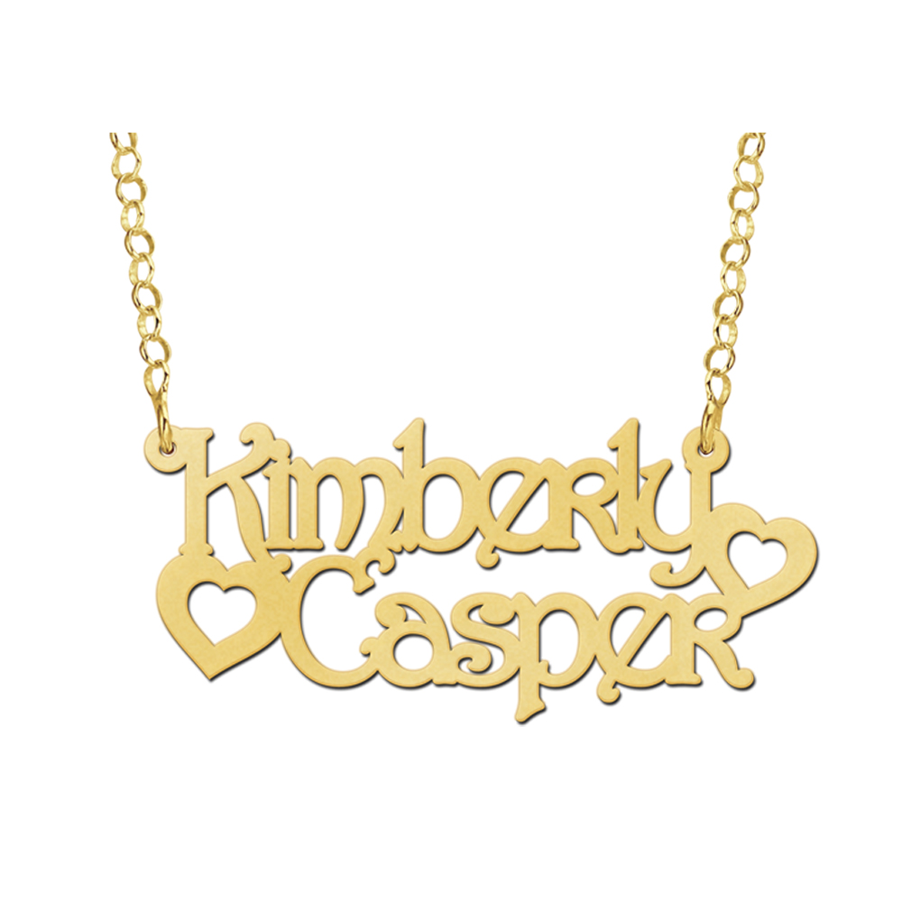 Collar con nombre en chapado en oro modelo Kimberly-Casper