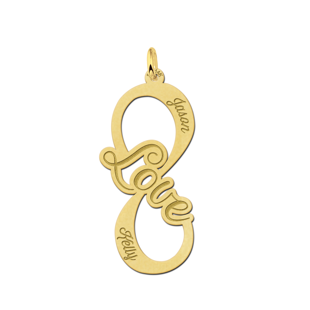 Colgante infinito de oro 'Love'